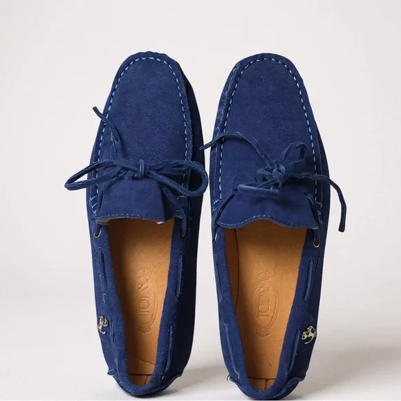 TOD’s Ferrari Gommino Blue Suede Driving Loafer
